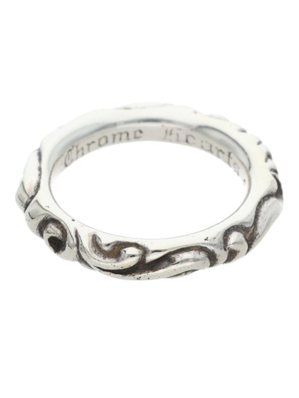Chrome Hearts Scroll Band Silver Ring